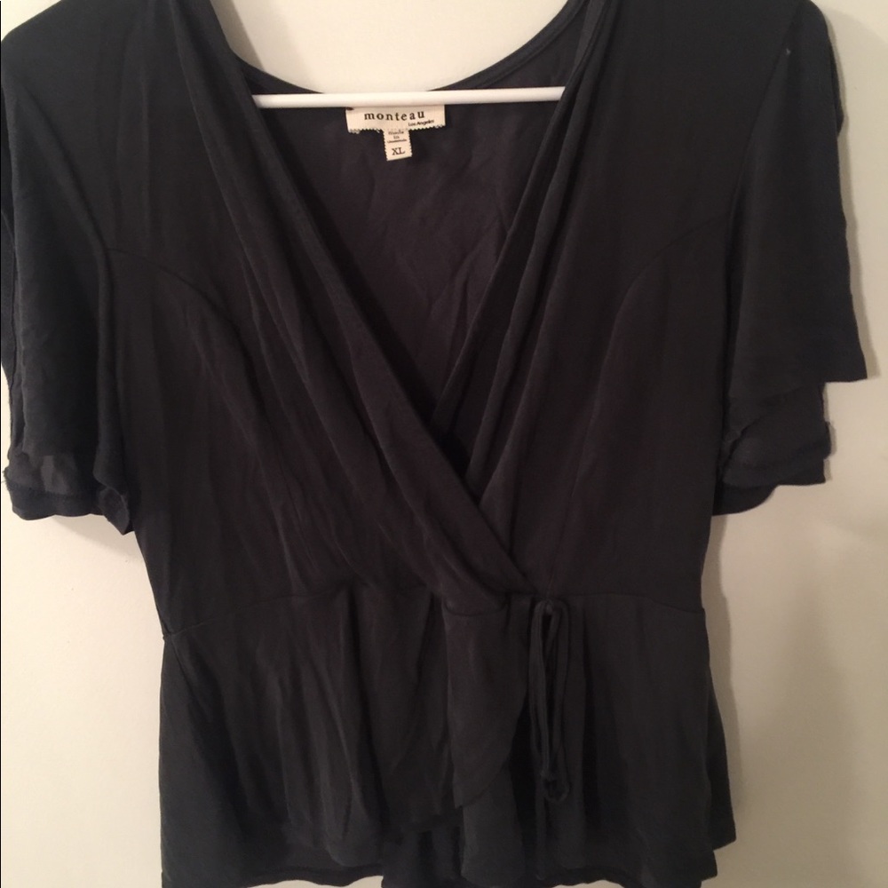 Grey low cut girly shirt